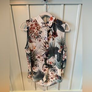 H&M Floral Sleeveless Blouse